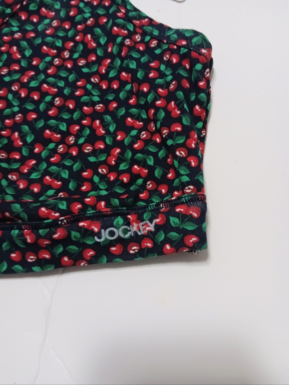 Jockey NWT organic cotton stretch cherry print sports bra, XL - Picture 6 of 10
